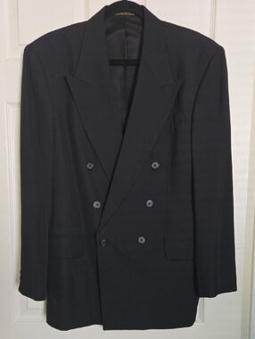 Men's Barrington Double-Breasted Black Blazer Men's 38R